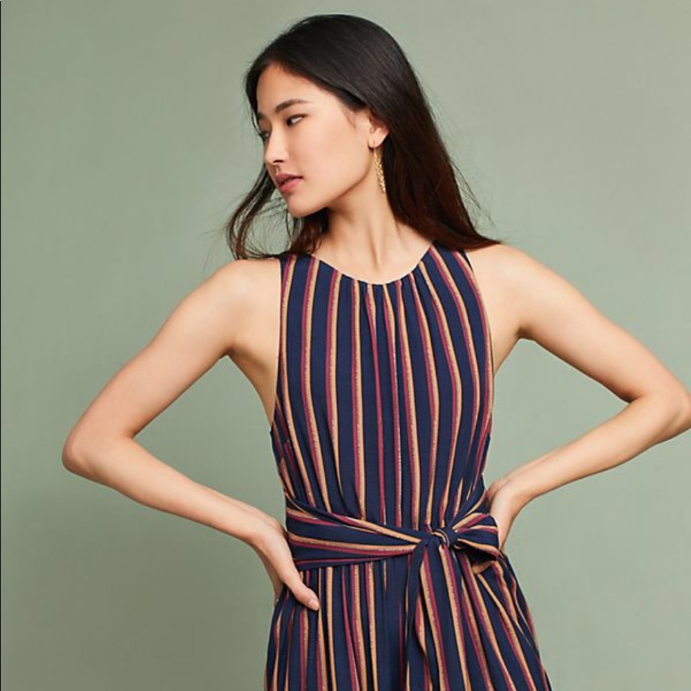 Tracy Reese plenty striped tie front jumpsuit